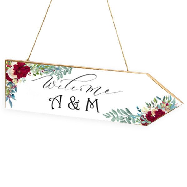 Πινακίδα Γάμου βέλος Royal Red