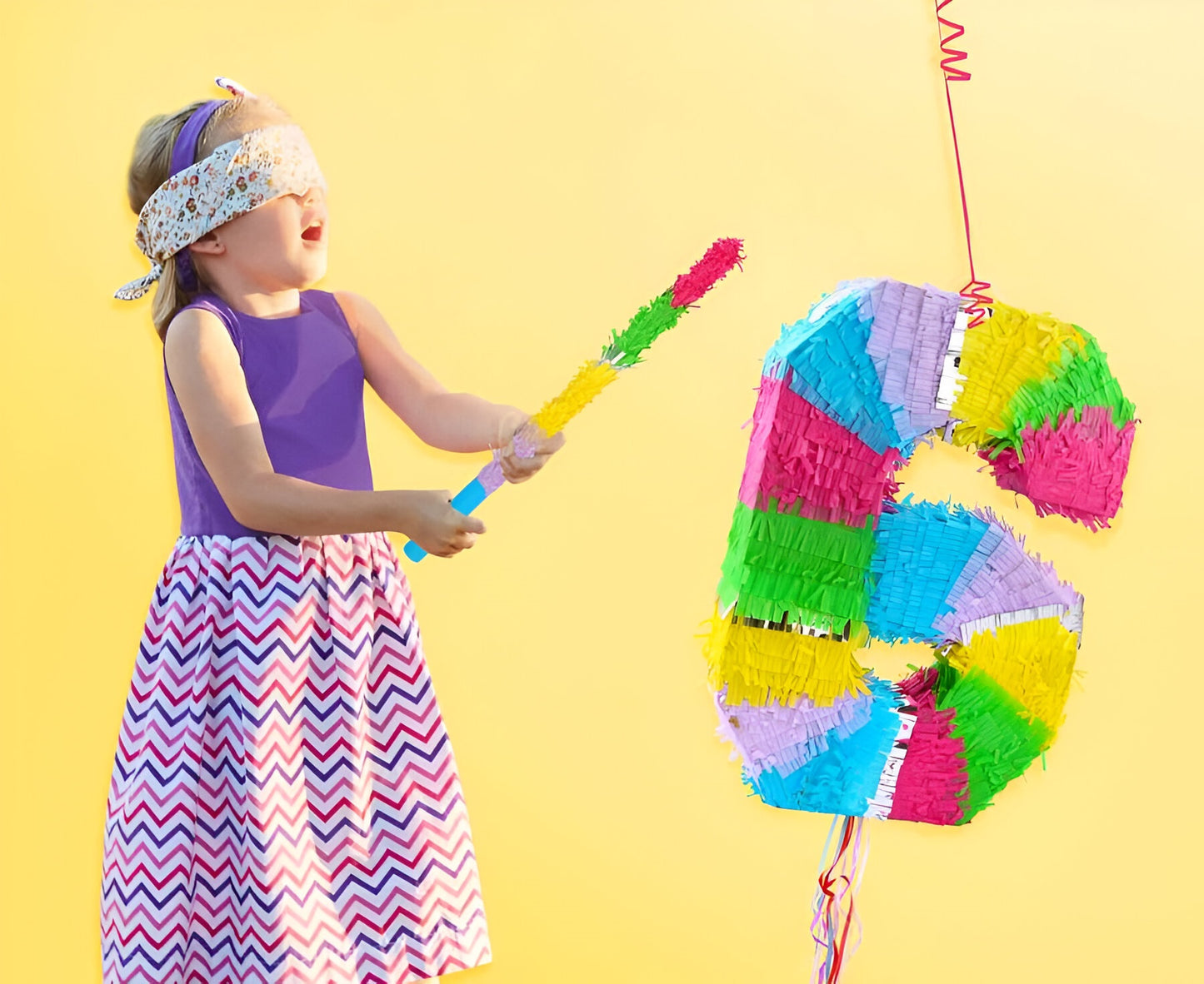 Πινιάτα Για Πάρτυ Αριθμός 6 Παστέλ