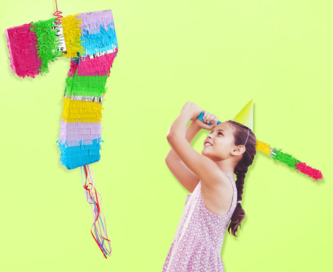 Πινιάτα για Πάρτυ Παστέλ Αριθμός 7