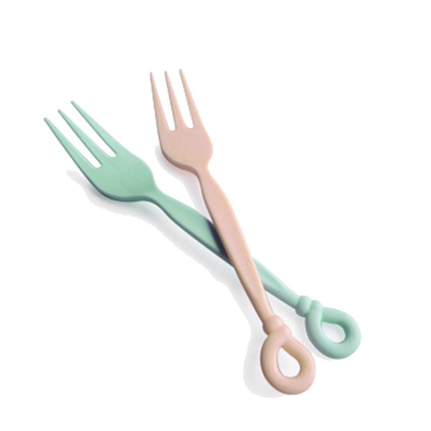 Πιρουνάκι σε χρώμα παστέλ ροζ (10 τεμ)