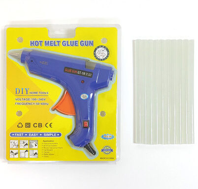 Πιστόλι θερμοκόλλησης με 10 ράβδους σιλικόνης