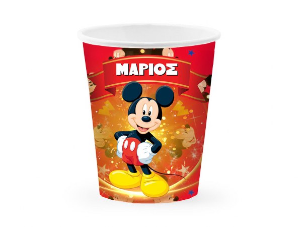 Ποτήρια πάρτυ Mickey Mouse (8 τεμ)