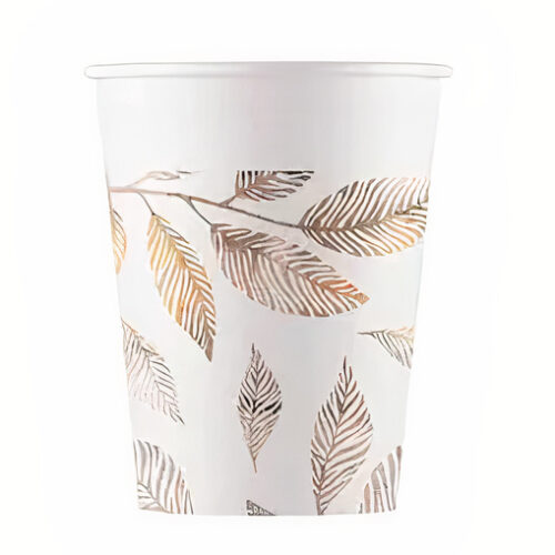 Ποτήρια χάρτινα χρυσά Κλαδιά (8 τεμ)