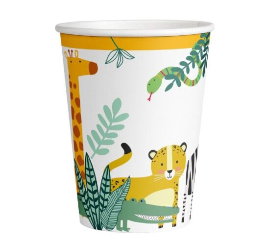 Ποτήρια χάρτινα Ζώα Ζούγκλας Get Wild (8 τεμ)