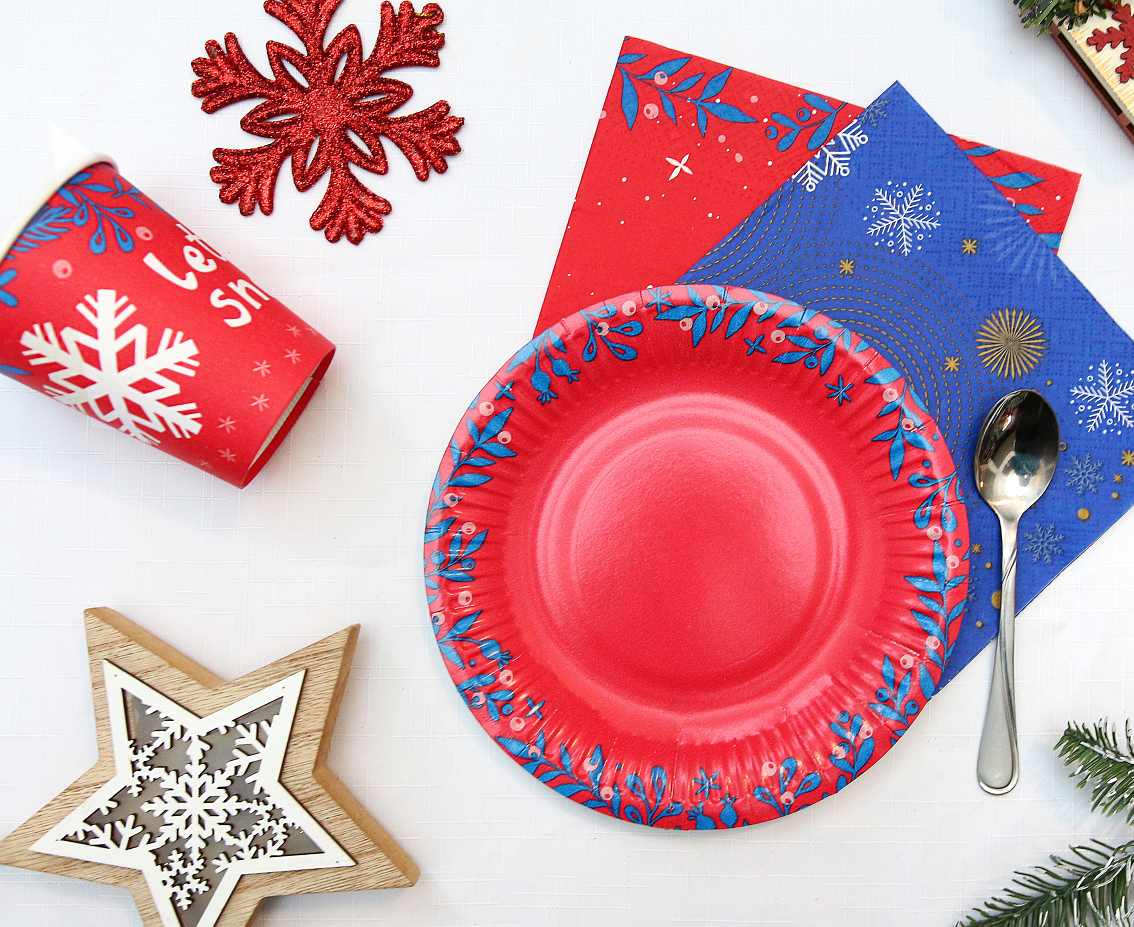 Ποτήρια κόκκινα Let It Snow (6 τεμ)