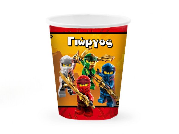 Ποτήρια με όνομα Lego Ninjago (8 τεμ)