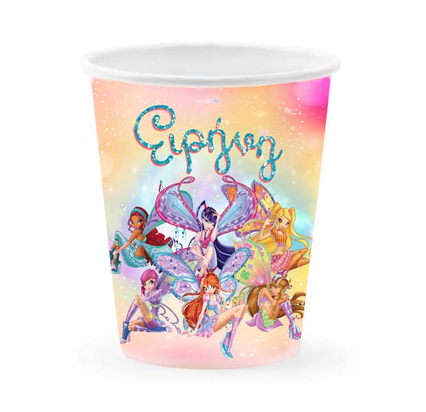 Ποτήρια με όνομα Winx (8 τεμ)