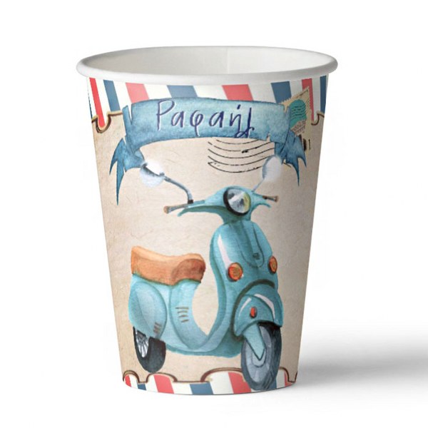 Ποτήρια με θέμα Βέσπα (8 τεμ)