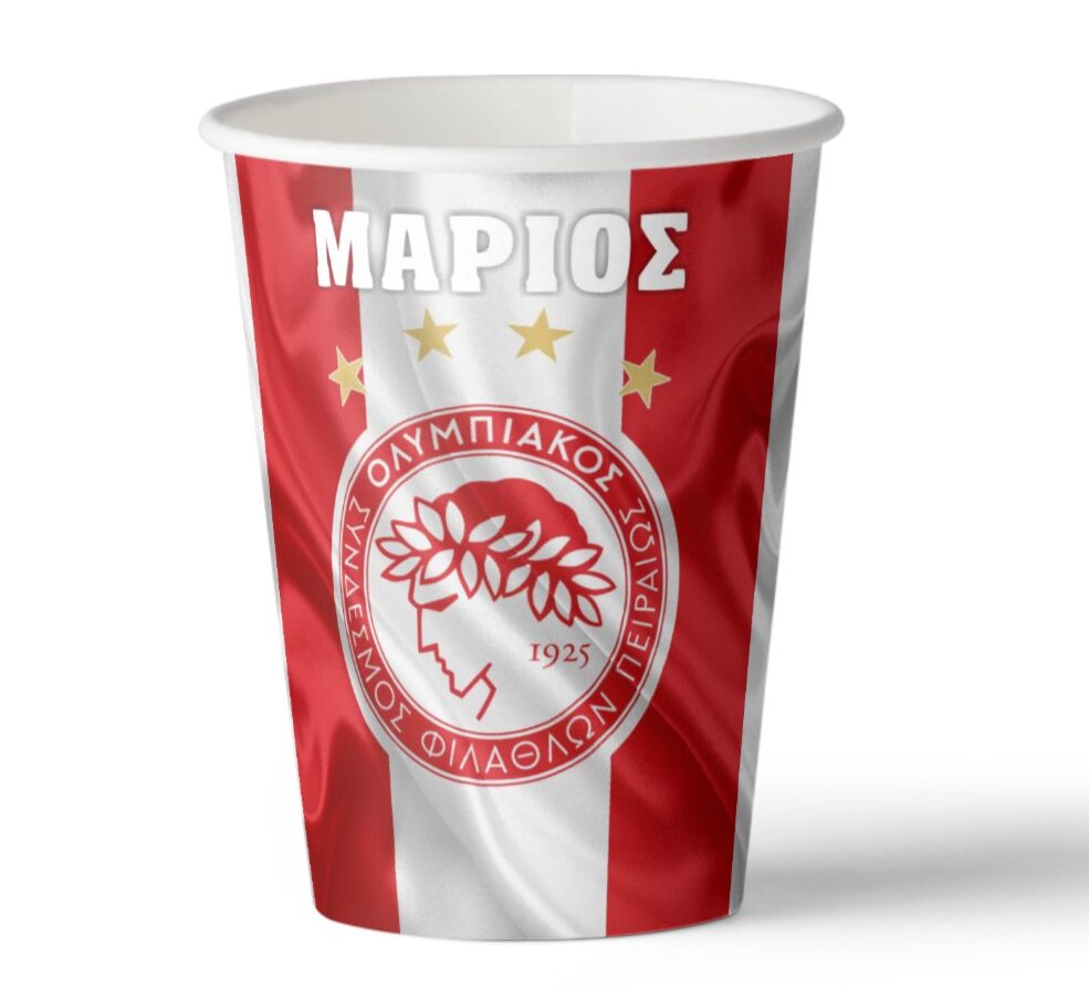 Ποτήρια πάρτυ Ολυμπιακός (8 τεμ)