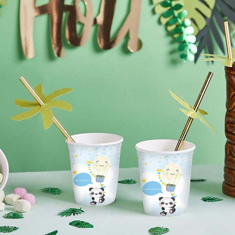 Ποτήρια πάρτυ αρκουδάκι Panda (8 τεμ)