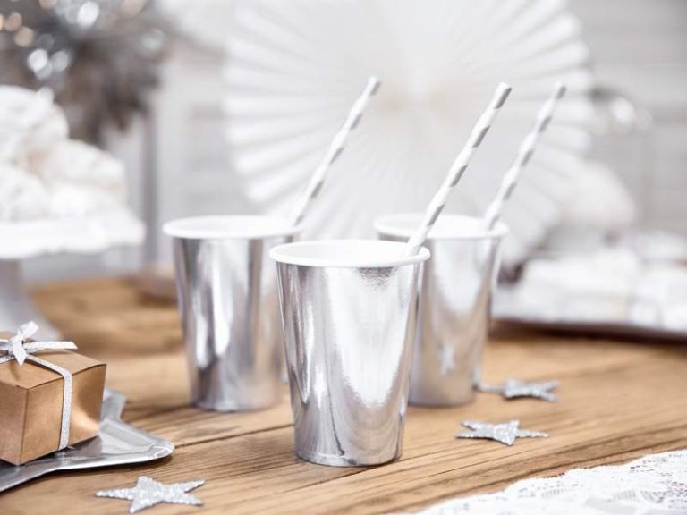 Ποτήρια πάρτυ Ασημί (6 τεμ)