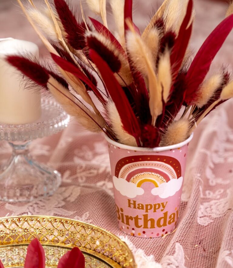 Ποτήρια πάρτυ Boho Ουράνιο Τόξο (8 τεμ)