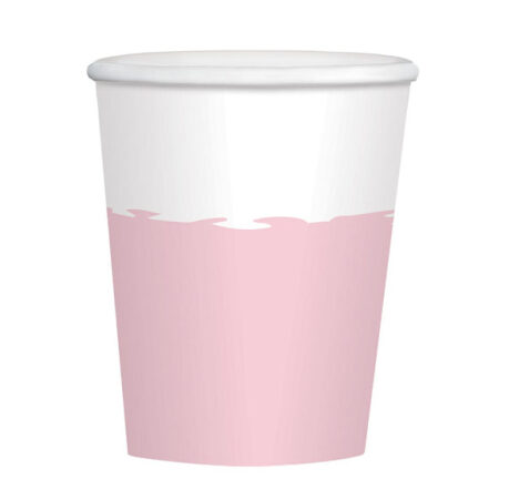Ποτήρια πάρτυ Ροζ-Άσπρο waves (8 τεμ)