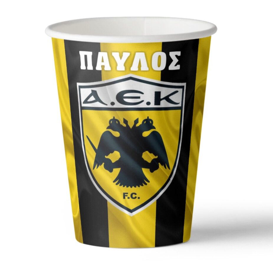 Ποτήρια πάρτυ ΑΕΚ (8 τεμ)