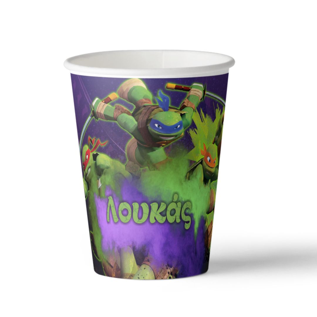 Ποτήρια πάρτυ Χελωνονιτζάκια TMNT (8 τεμ)