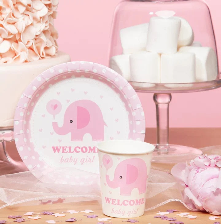 Ποτήρια πάρτυ Ελεφαντάκι - Baby Girl (6 τεμ)