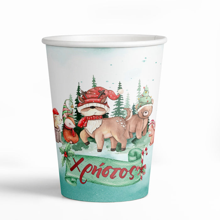 Ποτήρια Χριστουγεννιάτικα - Woodland (4 τεμ)
