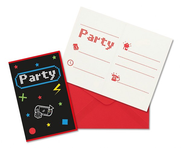 Προσκλήσεις Gaming Party (6 τεμ)