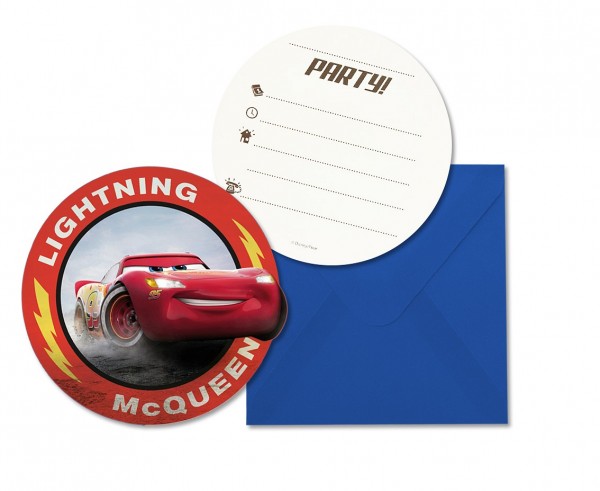 Προσκλήσεις πάρτυ Cars - Legent of the Track (6 τεμ)