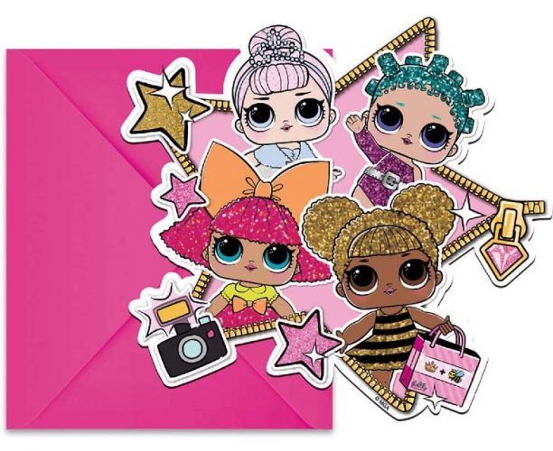 Προσκλήσεις πάρτυ με Φάκελο LOL Surprise (6 τεμ)