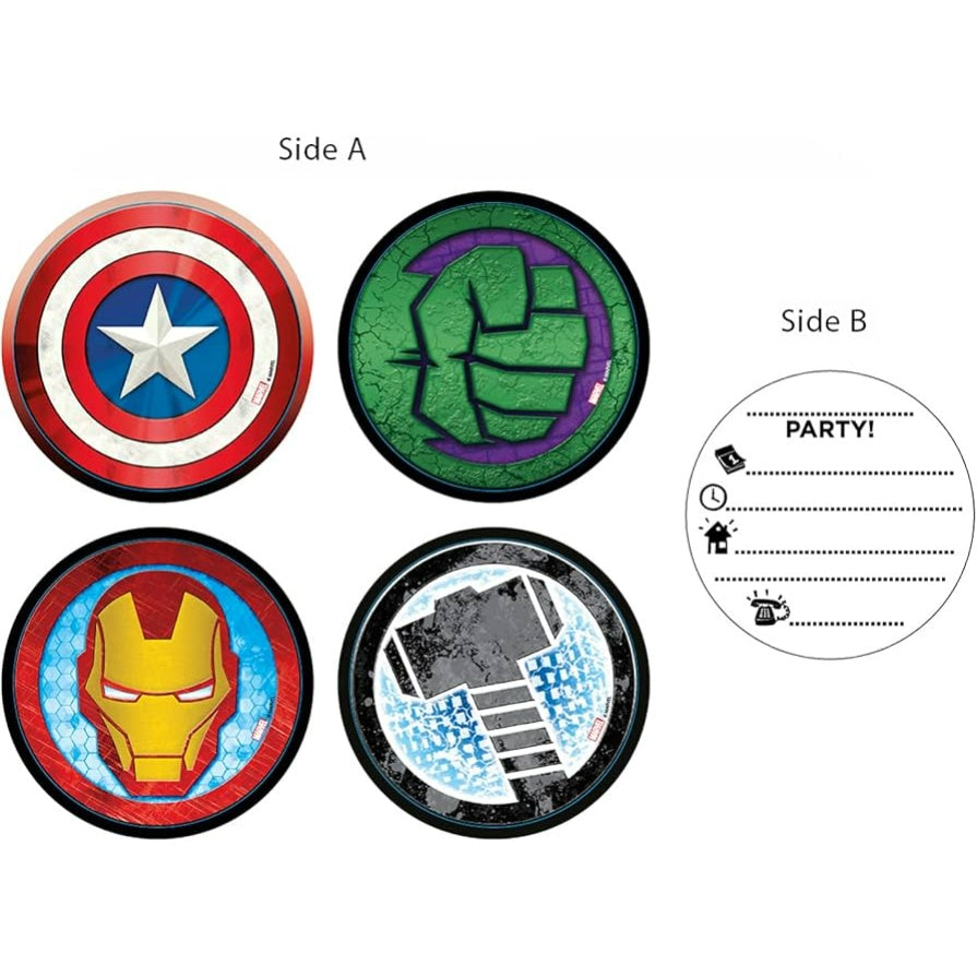 Προσκλήσεις πάρτυ Mighty Avengers (6 τεμ)
