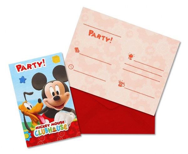 Προσκλήσεις πάρτυ Playful Mickey (6 τεμ)