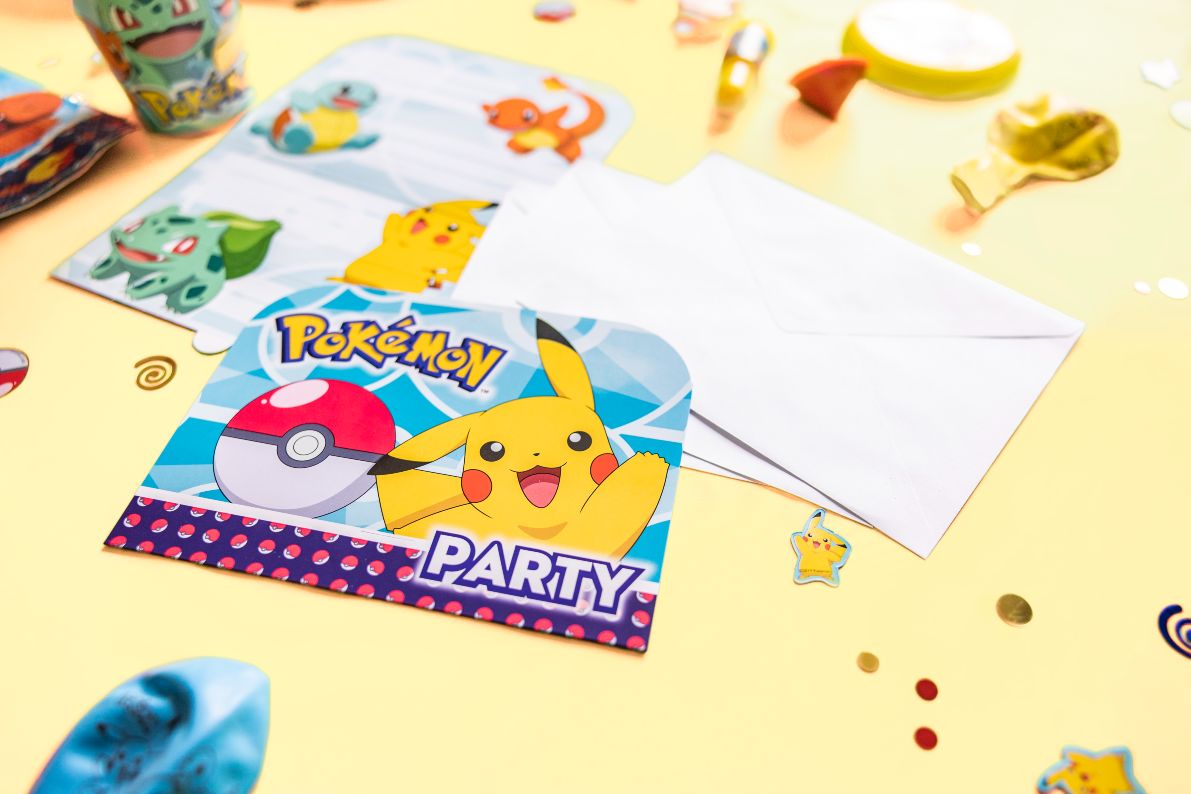 Προσκλήσεις πάρτυ Pokemon (8 τεμ)