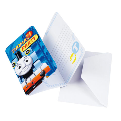 Προσκλήσεις πάρτυ Τόμας το τρενάκι (6 τεμ)