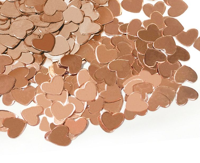 Ροζ Χρυσό Κομφετί καρδιές 12g