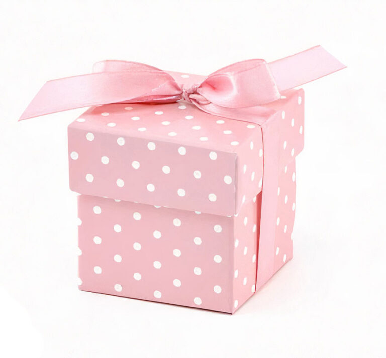 Ροζ Κουτάκι με πουά (10 τεμ)