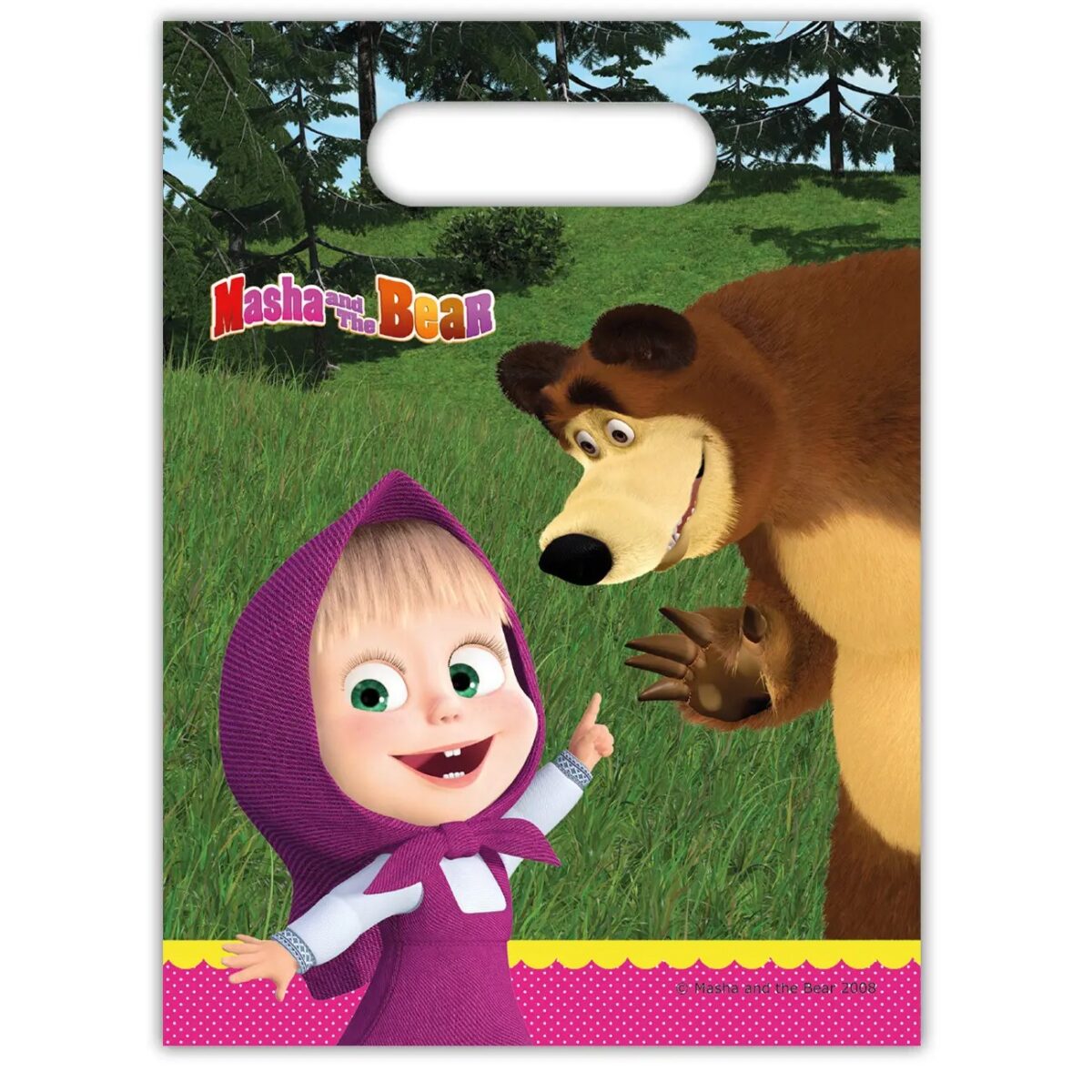 Σακουλάκια δώρων Μάσα και Αρκούδος (6 τεμ)