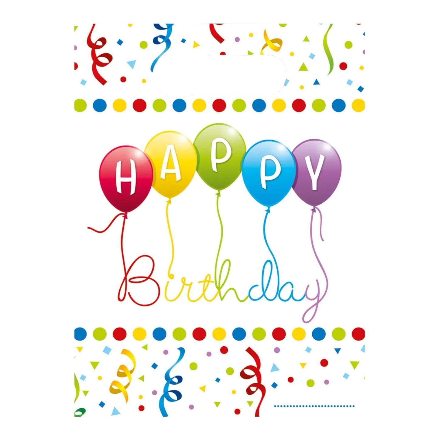 Σακουλάκια για δωράκια Happy Birthday (6 τεμ)