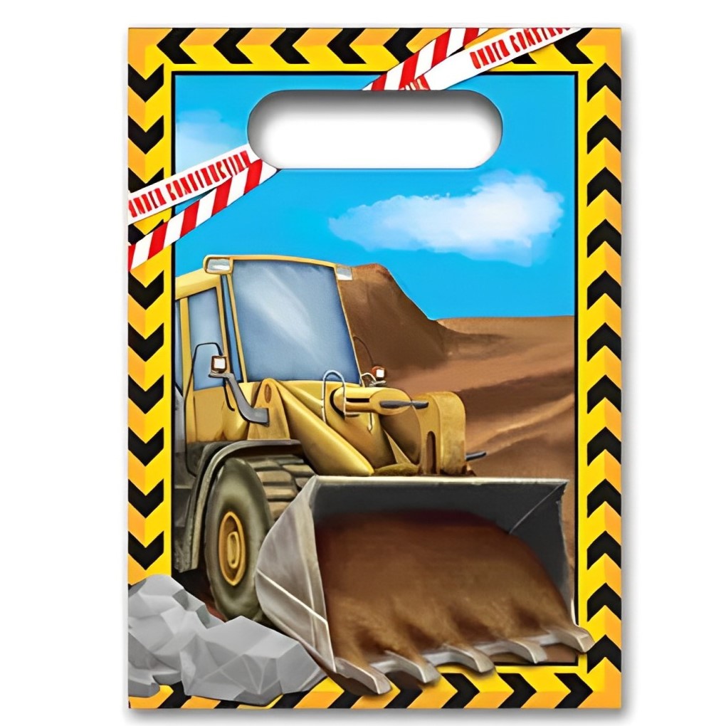 Σακουλάκια για δωράκια Μπουλντόζες Construction (4 τεμ)