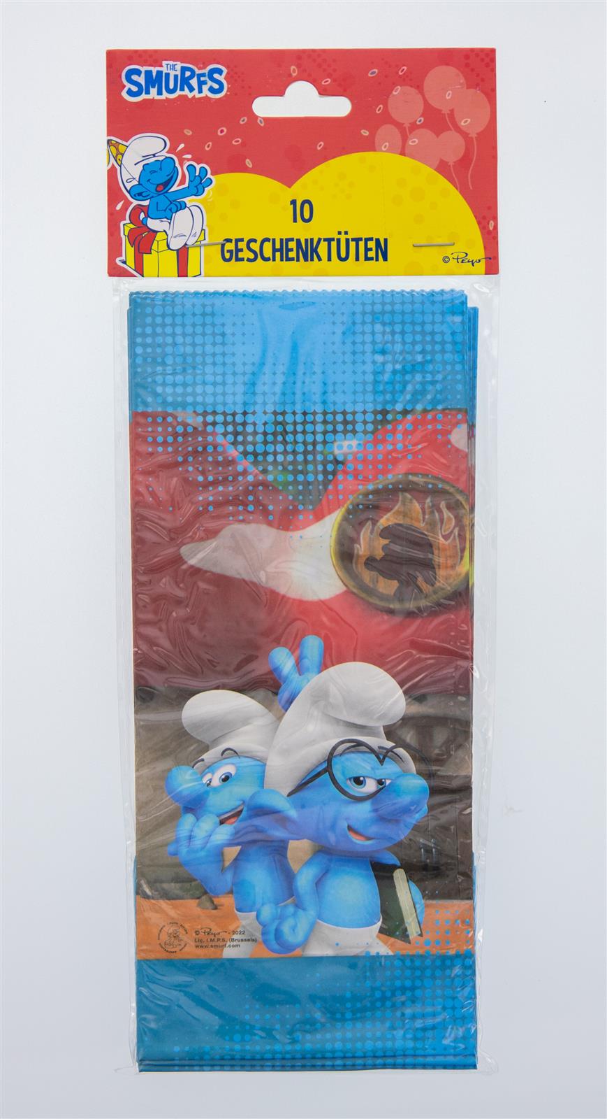 Σακουλάκια για δωράκια Στρουμφάκια (10 τεμ)