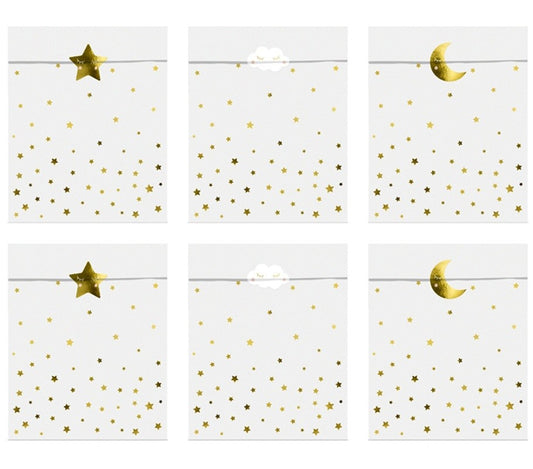 Σακουλίτσες με αυτοκόλλητο Little Star (6 τεμ)