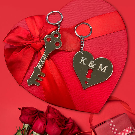 Σετ Μπρελόκ plexi - Το κλειδί της καρδιάς (2 τεμ)