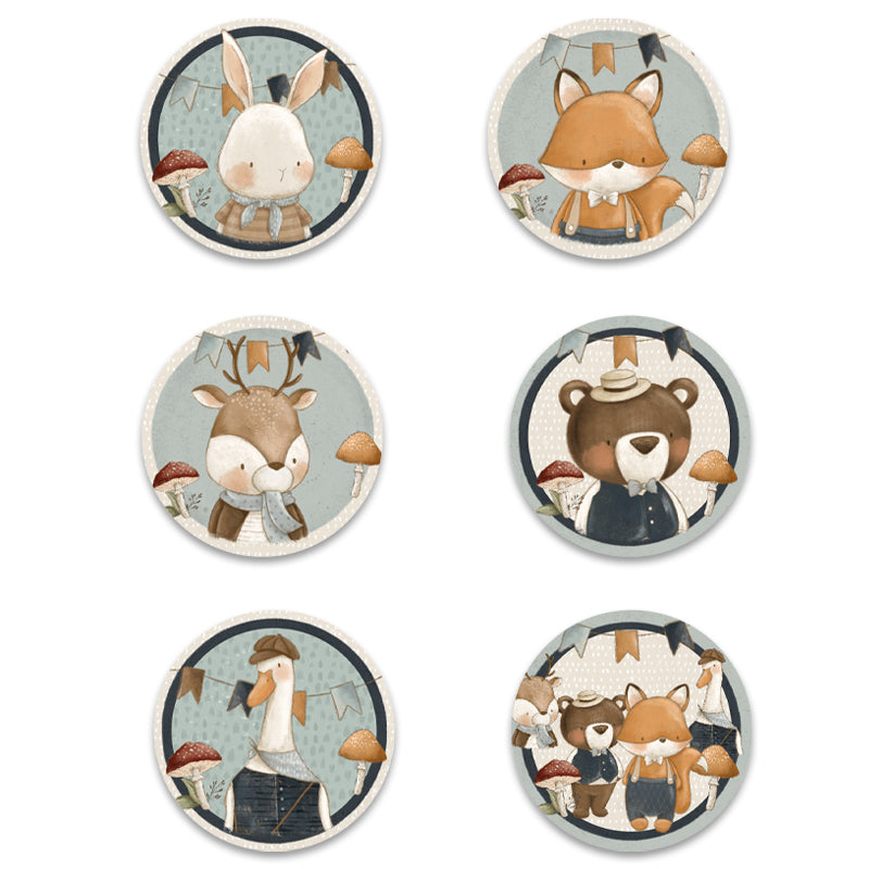 Σετ κονκάρδες Woodland (6 τεμ)