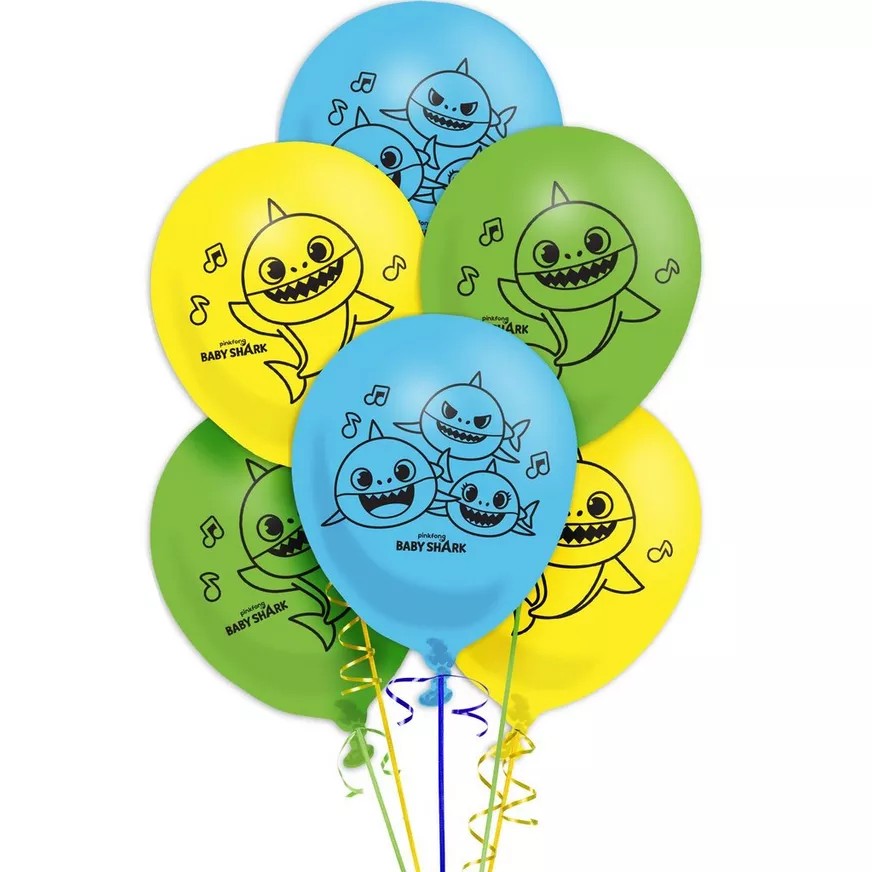 Σετ λάτεξ Μπαλόνια Baby Shark (6 τεμ)