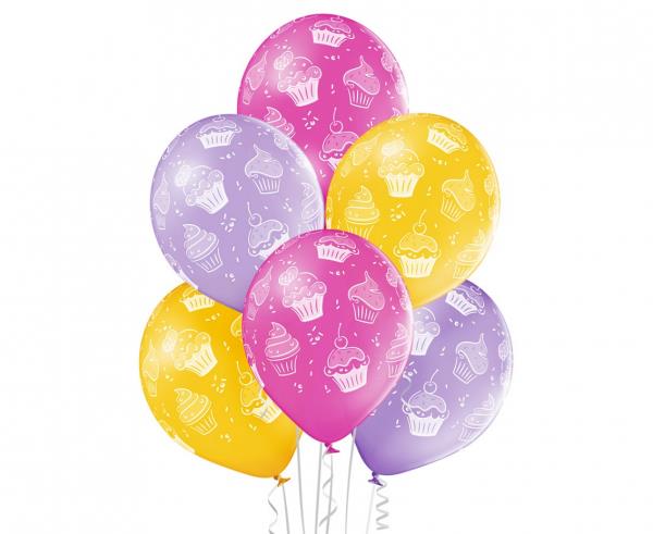Σετ μπαλόνια Cupcakes (6 τεμ)