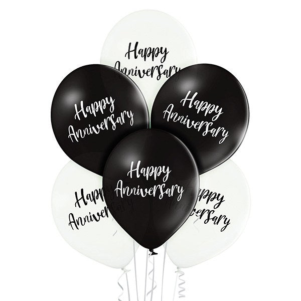 Σετ μπαλόνια επετείου Happy Anniversary (6 τεμ)