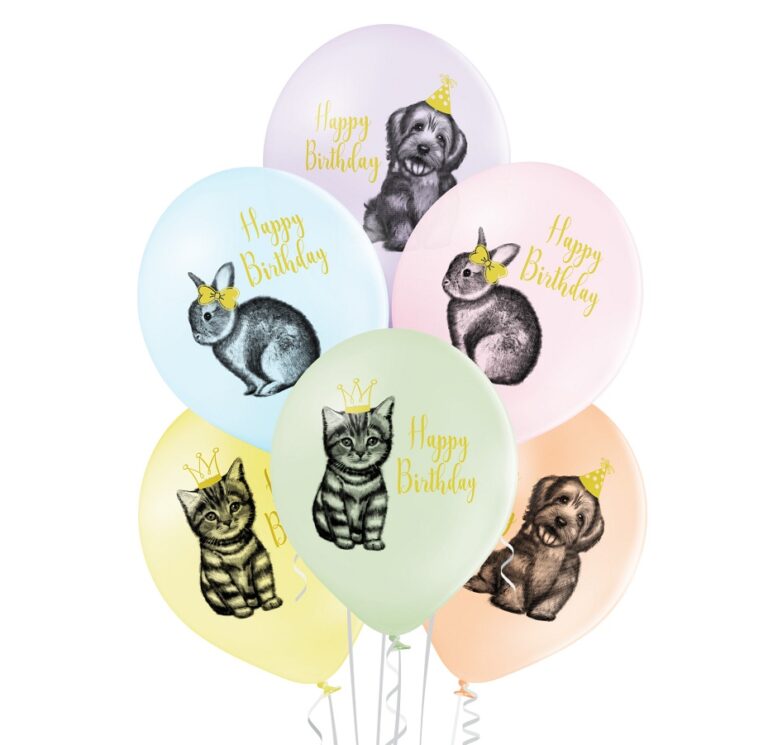 Σετ Μπαλόνια Γενεθλίων Κατοικίδια Ζωάκια (6 Τεμ)