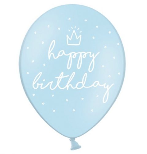 Σετ Μπαλόνια Happy Birthday γαλάζιο (6 τεμ)