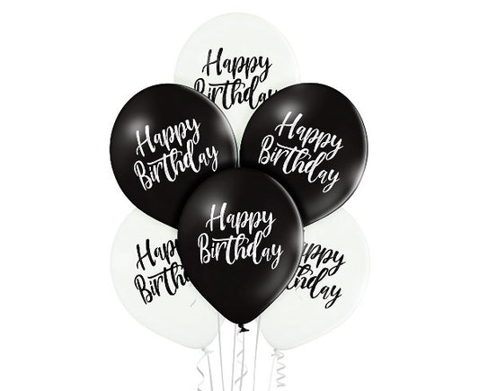 Σετ μπαλόνια Happy Birthday μπάνερ (6 τεμ)