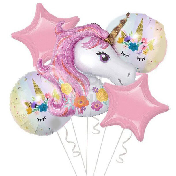 Σετ Μπαλόνια μονόκερος (5 τεμ)
