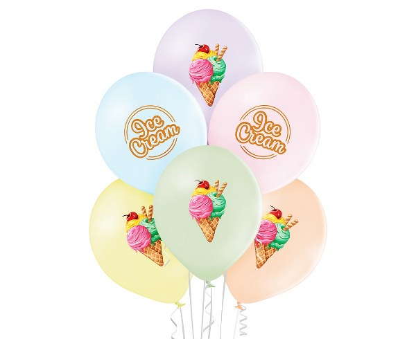 Σετ μπαλόνια Παγωτά (6 τεμ)