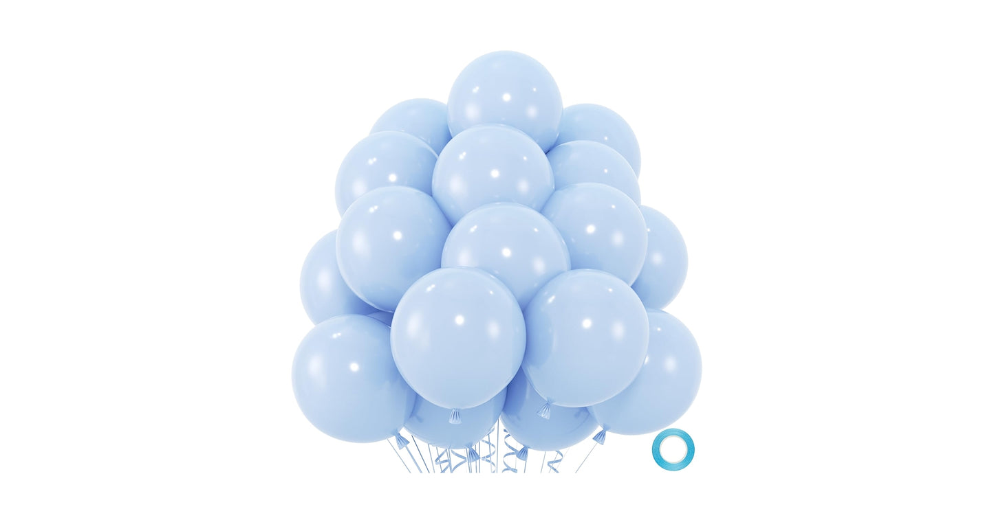 Σετ Μπαλόνια - Παστέλ Baby Blue Χρώμα (12 τεμ)