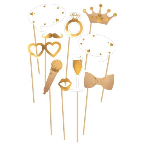 Σετ Photo booth Props Γάμου (10 τεμ)