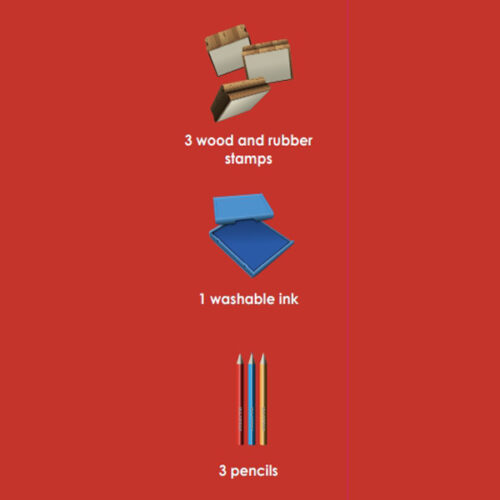 Σετ σφραγίδες και ξυλομπογιές Πριγκίπισσες Disney