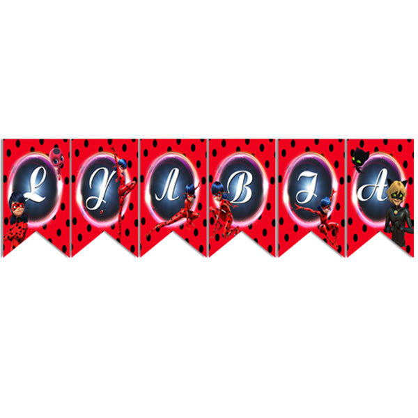 Σημαιάκια με όνομα Miraculous Ladybug