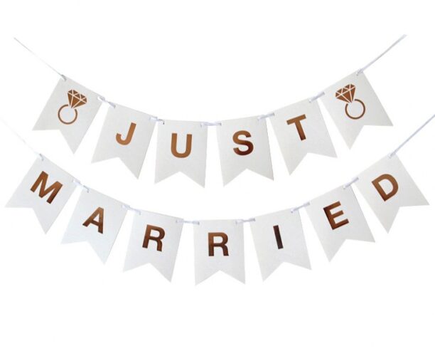 Σημαιάκια γάμου Just Married 300cm
